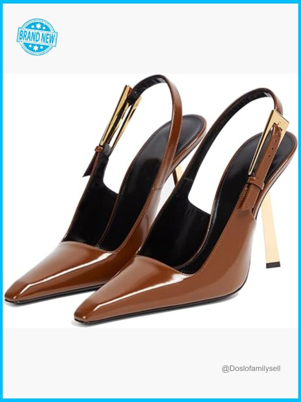 Stiletto Slingback Heels Pointed Toe Party Dress Pumps
